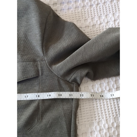 Lululemon Gridliner Grid Fleece Overshirt Snap Long Sleeve Green Medium Preppy - Picture 10 of 12